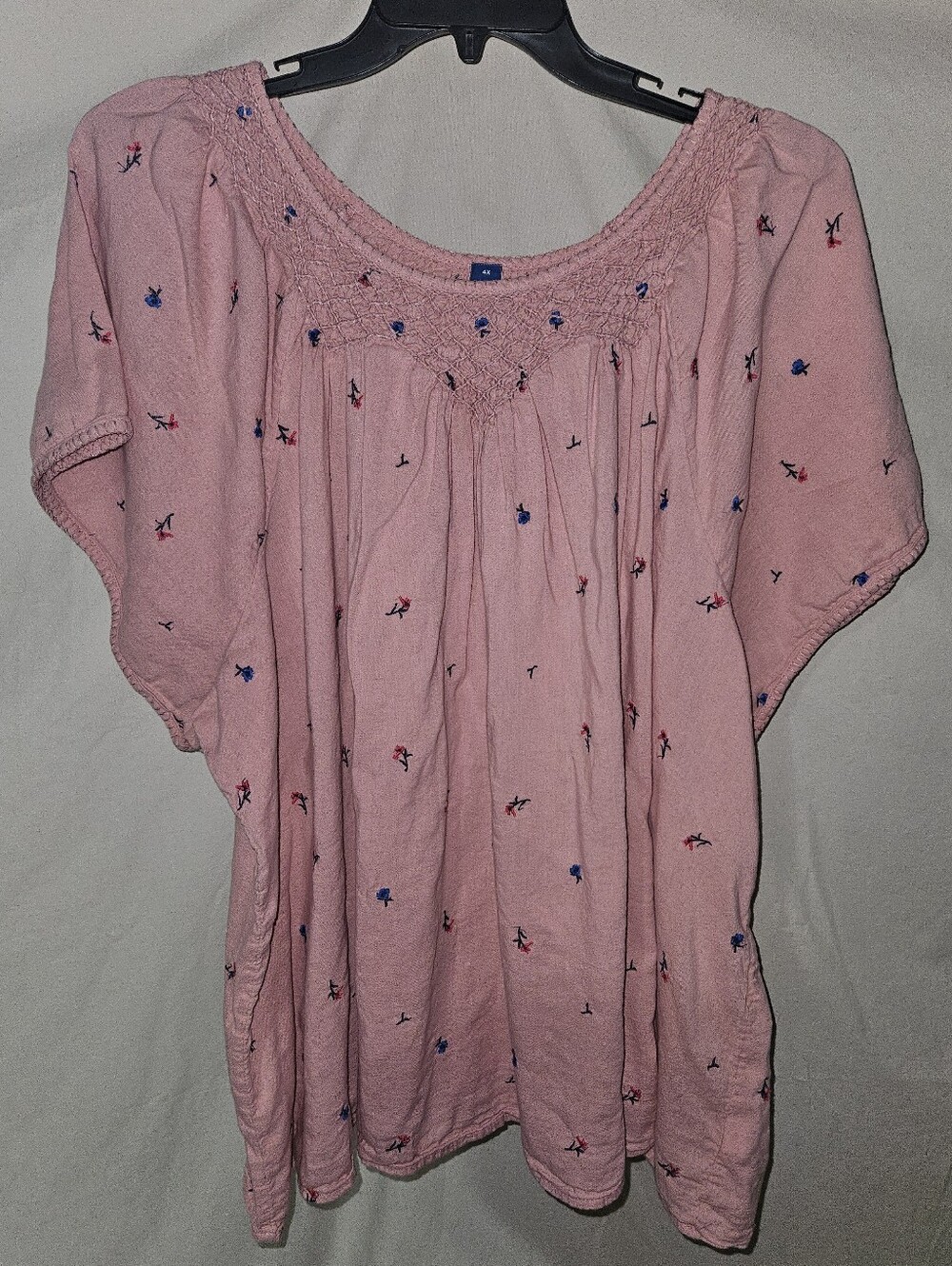 Old Navy Pink Embroidered Top